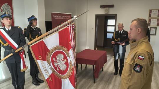 Nowy strażak złożył ślubowanie w Komendzie Powiatowej PSP w Malborku
