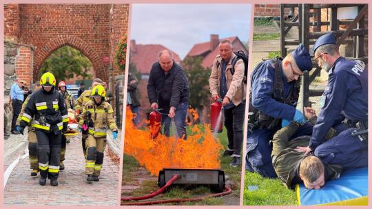 Ćwiczenia na Zamku w Sztumie. Służby sprawdziły współpracę w sytuacji kryzysowej