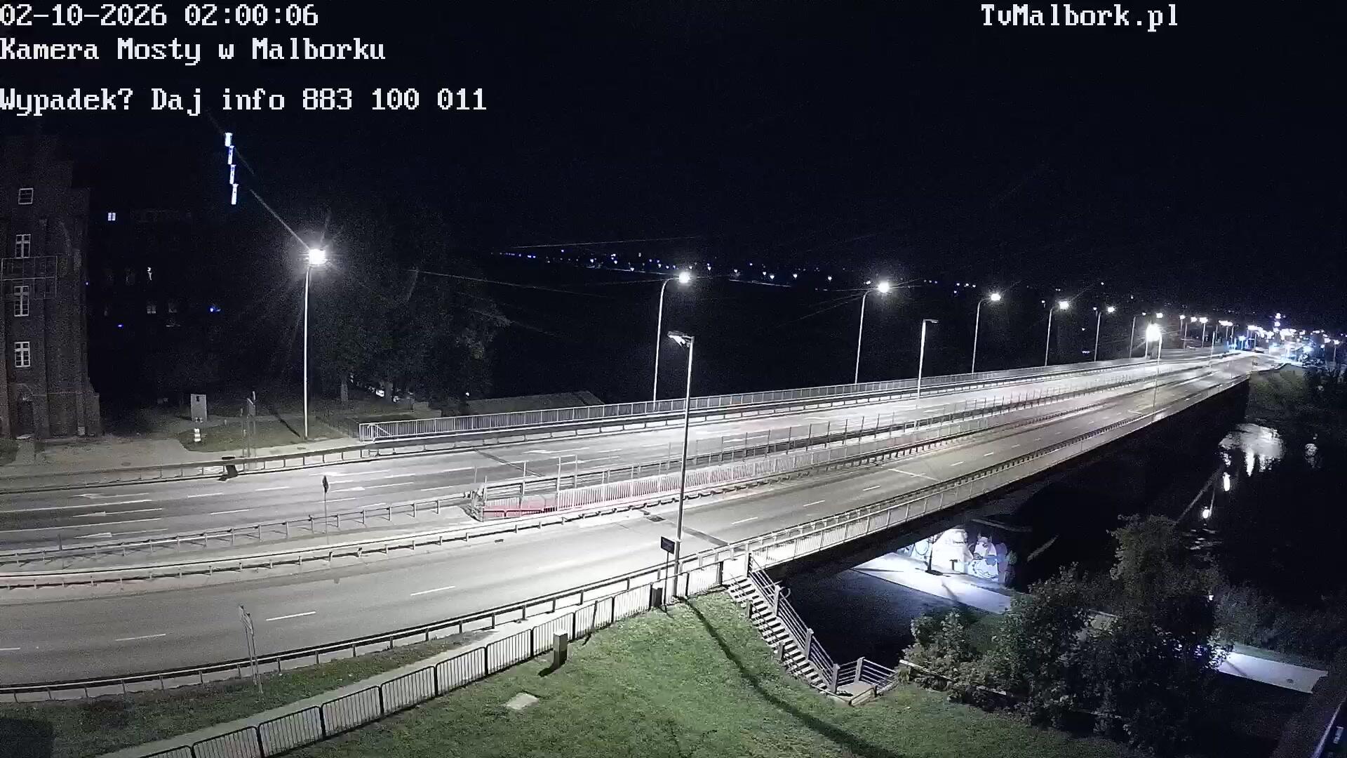 Podgląd: Kamera Malbork na żywo – mosty nad Nogatem | DK22 i DK55