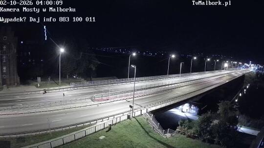 Podgląd: Kamera Malbork na żywo – mosty nad Nogatem | DK22 i DK55