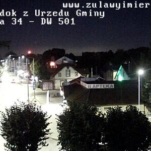 Stegna: Widok z Urzędu Gminy, ul. Gdańska 34 - Droga Wojewódzka nr 501 - Pogoda w Stegnie - Plaża na żywo. Gmina Stegna
